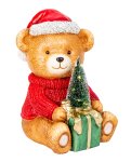 Weihnachtsbär sitzend mit Tannenbaum