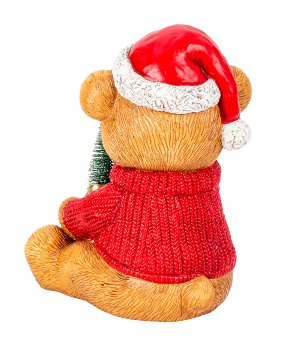 Weihnachtsbär sitzend mit Tannenbaum