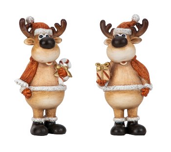 Weihnachtselche stehend mit Geschenk &