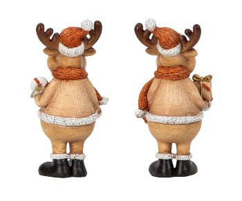 Weihnachtselche stehend mit Geschenk &