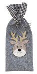 Felt bag with elk design h=32cm w=13,5cm