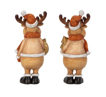 Weihnachtselche stehend mit Baum & Kranz