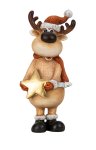 Weihnachtselch stehend mit Stern in der