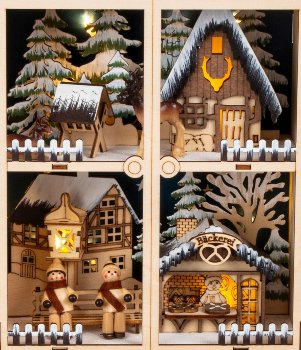 Winter-Holzdeko Kleiderschrank h=38cm