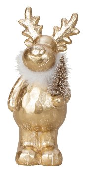 Modern reindeer gold with white feather