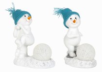 Cute snowman with turquois hat & LED