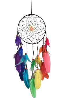 Dreamcatcher rainbow colors h=60cm