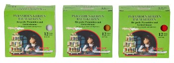 KNOX pyramid candles h=10cm d=1,7cm