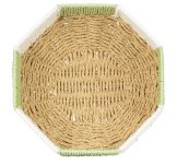 Willow basket brown with white-green
