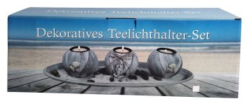 Teelichthalter-Set Anker und Muscheln