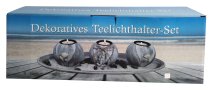 Teelichthalter-Set Anker und Muscheln