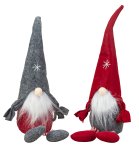 Felt Gnome red/grey h=ca.27cm with