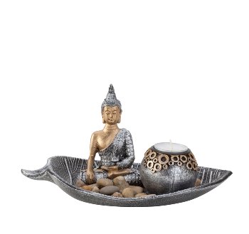 Buddha-Set with tealightholder