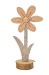 Filz Blume mit Holzsockel zum Stellen