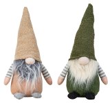 Felt Gnome cream/green standing