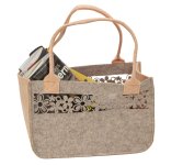 Filz Taschen mit Blumenmuster h=16+20cm