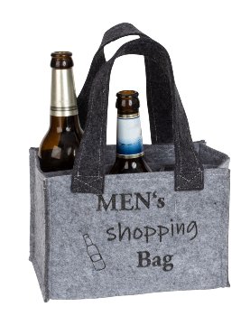 Felt bag for 6 bottles 14x22x15cm "Men's