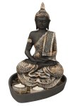 Buddha Set antik gold mit 2