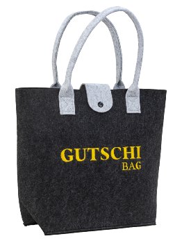 Felt bag w.inner bag and stick "Gutschi