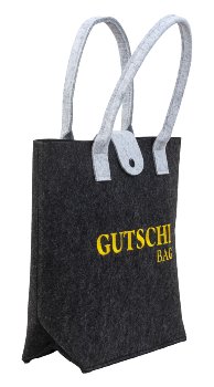 Felt bag w.inner bag and stick "Gutschi