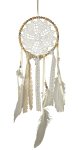 Dreamcatcher white with wooden beeds &