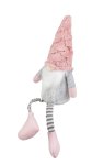 Felt Gnome grey/rose h=36cm with