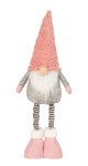 Felt Gnome grey/rose h=52cm with