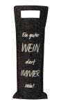 Felt wine bottle bag grey "Ein guter