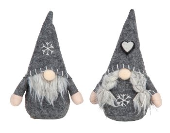 Wichtel stehend aus Filz grau h=16-17cm