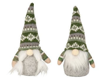 Felt Gnome grey/green standing h=22cm