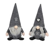 Wichtel stehend aus Filz grau h=25cm