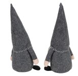 Wichtel stehend aus Filz grau h=41cm