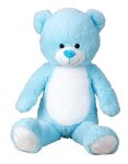 Bear light blue sitting h=100cm