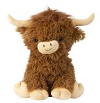 Plush-Buffalo brown sitting h=43cm