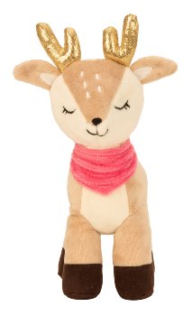 Plush reindeer with rosa scarf h=23cm