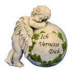 Angel on ball "Ich vermisse Dich"