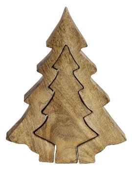 Wooden tree set for standing h=25cm