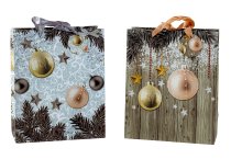 X-mas paper bag "X-mas balls" 32x26x12cm