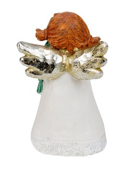 Engelsmädchen stehend mit grünem Schal &