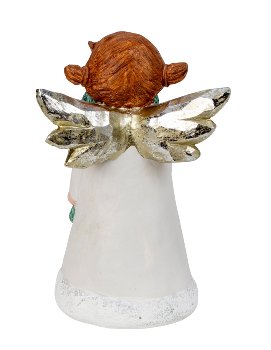 Engelsmädchen stehend mit grünem Schal &