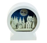 Frame round with xmas design, light &