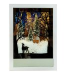 Frame with winter design, light &