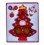 X-mas Tree red wooden h=14,5cm w=10,5cm