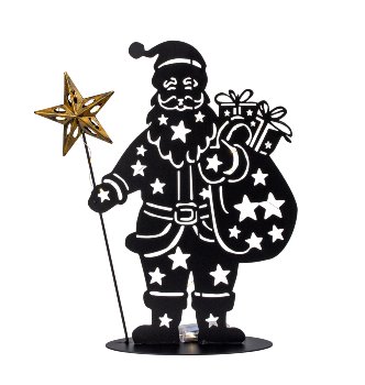 Metall Nikolaus schwarz mit goldenem