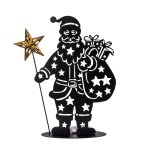 Metall Nikolaus schwarz mit goldenem