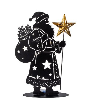 Metall Nikolaus schwarz mit goldenem