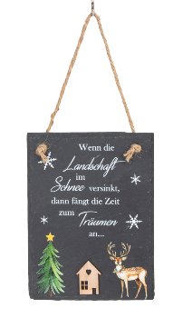 Schiefer Tafel zum Hängen mit