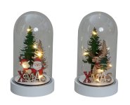 Weihnachtsdeko "XMAS" in Glas mit LED