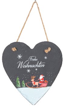 Schiefer Herz zum Hängen mit