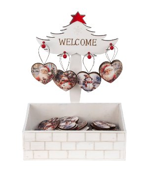 Weihnachts-Holz-Deko Herzform zum Hängen